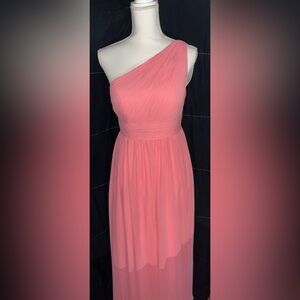 Azazie A-Line One Shoulder Chiffon Floor-Length Dress